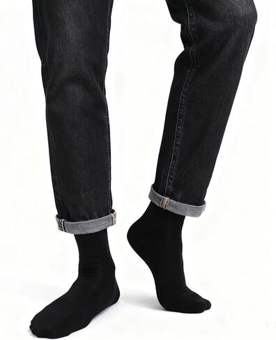 Men's Dress Socks, 6 Pair Cotton Crew Socks Cushioned Moisture Wicking for Work Hiking Walking Outdoor in Saudi Arabia