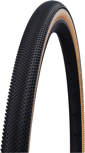 SCHWALBE - إطار دراجة G-One Allround Gravel Tubeless القابل للطي | 700×35 | خط الأداء، الملحق | أسود/تان in Saudi Arabia