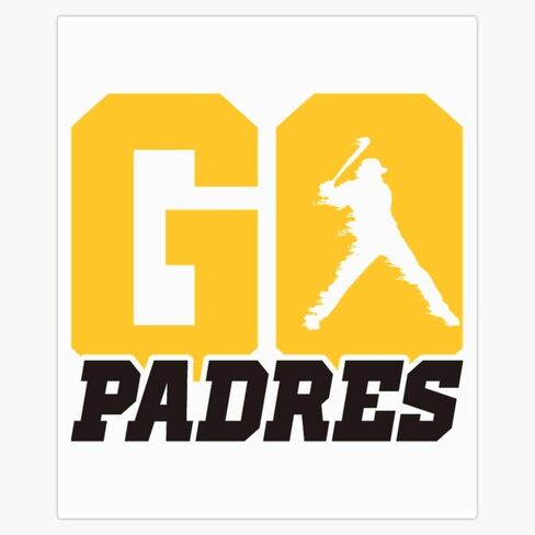 Go Player, Baseball, San Diego, California, San Diego Padres Window Water Bottle Bumper Sticker Decal 5" in Saudi Arabia