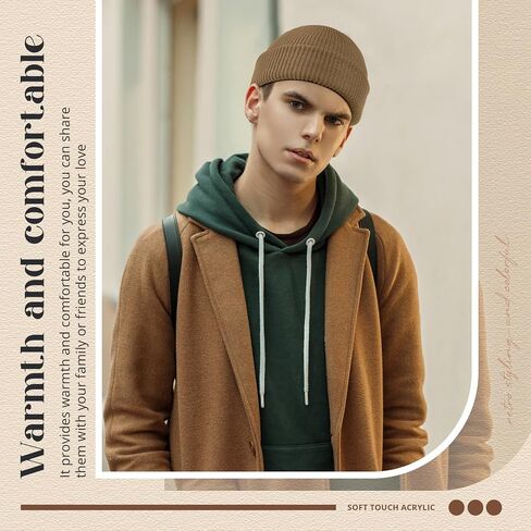 SATINIOR 6 Pieces Trawler Beanie Watch Hat Roll up Edge Skullcap Fisherman Beanie Unisex in Saudi Arabia