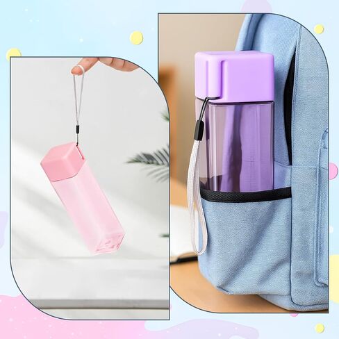 24 Pieces 17 oz Water Bottle Bulk Reusable Sports Drink Water Bottles Leak Portable Plastic Adults Drinking Cups for Outdoor Fitness (Colorful,Rectangle) in Saudi Arabia