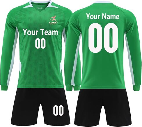 Long-Sleeved Soccer Jersey Suit Jersey Uniform Custom Personalized Set of Men and Women Youth Adult Team Name in Saudi Arabia