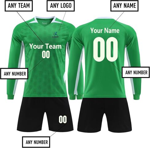 Long-Sleeved Soccer Jersey Suit Jersey Uniform Custom Personalized Set of Men and Women Youth Adult Team Name in Saudi Arabia