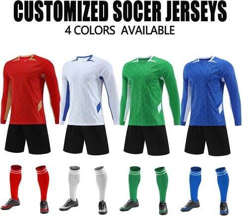 Long-Sleeved Soccer Jersey Suit Jersey Uniform Custom Personalized Set of Men and Women Youth Adult Team Name in Saudi Arabia