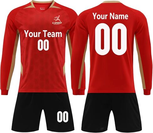 Long-Sleeved Soccer Jersey Suit Jersey Uniform Custom Personalized Set of Men and Women Youth Adult Team Name in Saudi Arabia