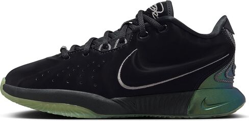 NIKE Lebron XXI Little/Big Kids' Basketball Shoes (FB7699-001,Black/MTLC Pewter-Iron Grey-Oil Green) Size 6.5 in Saudi Arabia