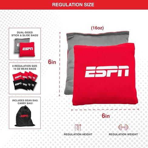 تتضمن مجموعة ألواح كورنهول من ESPN أكياس فول وحقيبة سفر، مثالية لألعاب الأطفال والألعاب العائلية والألعاب الخارجية in Kuwait