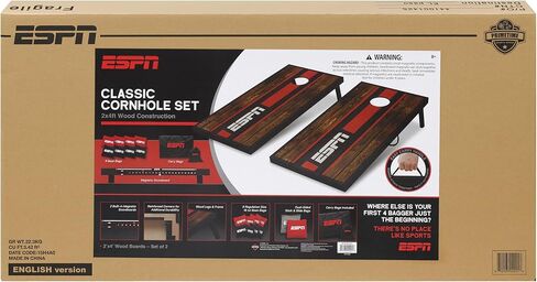 تتضمن مجموعة ألواح كورنهول من ESPN أكياس فول وحقيبة سفر، مثالية لألعاب الأطفال والألعاب العائلية والألعاب الخارجية in Kuwait