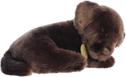 حيوان محشو من Aurora® Adorable Miyoni® Tots Sleepy Chocolate Lab Pup - تفاصيل نابضة بالحياة تجعل رفيقًا عزيزًا - مثالي لتزيين غرف النوم أو الفصول الدراسية - 10 بوصات in Saudi Arabia