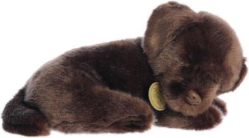 حيوان محشو من Aurora® Adorable Miyoni® Tots Sleepy Chocolate Lab Pup - تفاصيل نابضة بالحياة تجعل رفيقًا عزيزًا - مثالي لتزيين غرف النوم أو الفصول الدراسية - 10 بوصات in Saudi Arabia