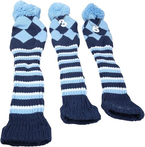 3pcs/Set Knit Pom Pom Golf Club Driver Fairway Wood Head Covers 1 3 5 Wood Covers in Saudi Arabia