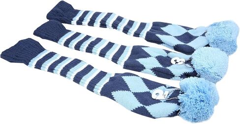 3pcs/Set Knit Pom Pom Golf Club Driver Fairway Wood Head Covers 1 3 5 Wood Covers in Saudi Arabia