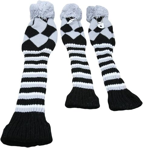 3pcs/Set Knit Pom Pom Golf Club Driver Fairway Wood Head Covers 1 3 5 Wood Covers in Saudi Arabia