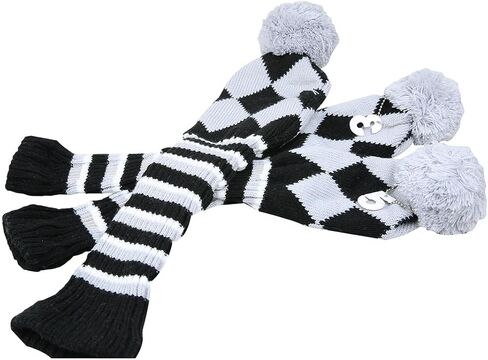 3pcs/Set Knit Pom Pom Golf Club Driver Fairway Wood Head Covers 1 3 5 Wood Covers in Saudi Arabia