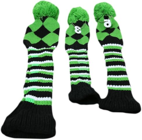 3pcs/Set Knit Pom Pom Golf Club Driver Fairway Wood Head Covers 1 3 5 Wood Covers in Saudi Arabia