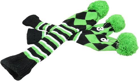 3pcs/Set Knit Pom Pom Golf Club Driver Fairway Wood Head Covers 1 3 5 Wood Covers in Saudi Arabia