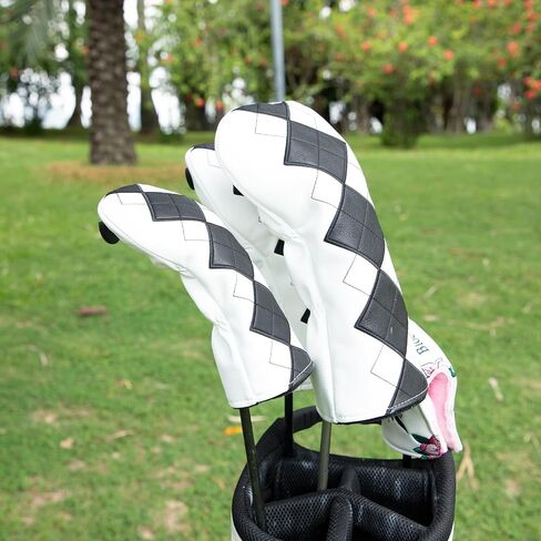 Golf Club Covers Exquisite Embroidery Driver Covers Fariway Wood Headcover Hybrid Cover Leather Golf Headcovers for Most Brand in Saudi Arabia