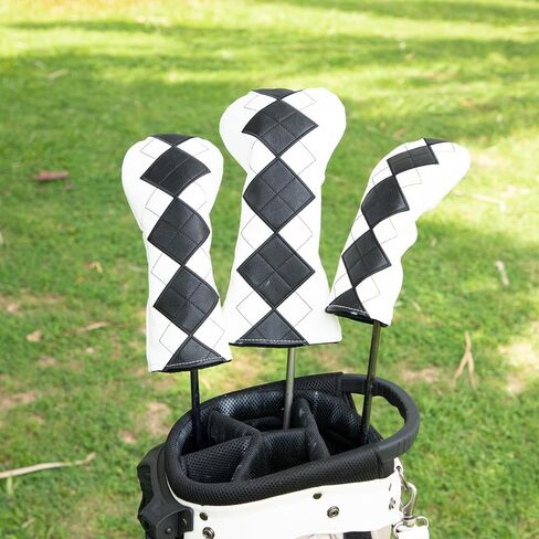 Golf Club Covers Exquisite Embroidery Driver Covers Fariway Wood Headcover Hybrid Cover Leather Golf Headcovers for Most Brand in Saudi Arabia