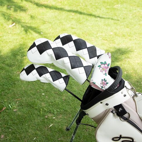 Golf Club Covers Exquisite Embroidery Driver Covers Fariway Wood Headcover Hybrid Cover Leather Golf Headcovers for Most Brand in Saudi Arabia
