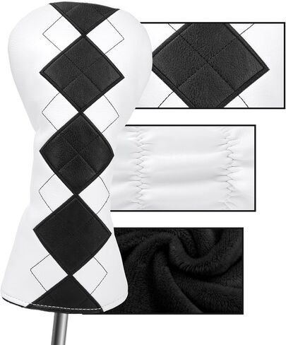 Golf Club Covers Exquisite Embroidery Driver Covers Fariway Wood Headcover Hybrid Cover Leather Golf Headcovers for Most Brand in Saudi Arabia