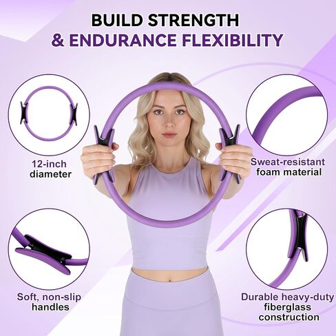 LiKiLiKi Pilates Ring Set – Home Pilates Equipment for Women Kit with Magic Circle Pilates Ring and Ball Set, Resistance Bands & Massage Balls & Exercise Bands for Toning，Flexibility & Core Strength in Saudi Arabia