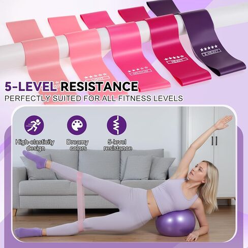 LiKiLiKi Pilates Ring Set – Home Pilates Equipment for Women Kit with Magic Circle Pilates Ring and Ball Set, Resistance Bands & Massage Balls & Exercise Bands for Toning，Flexibility & Core Strength in Saudi Arabia