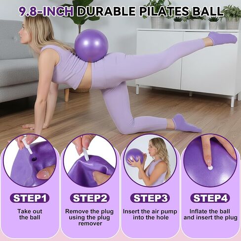 LiKiLiKi Pilates Ring Set – Home Pilates Equipment for Women Kit with Magic Circle Pilates Ring and Ball Set, Resistance Bands & Massage Balls & Exercise Bands for Toning，Flexibility & Core Strength in Saudi Arabia