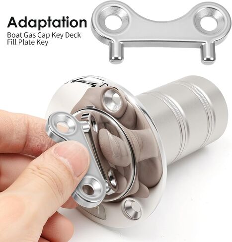 Boat Gas Cap Key, 3Pcs Stainless Steel Boat Gas Cap Key Replacement Tool for Marine Fuel Water Tank, Durable & Easy to Handle Wide Compatibility Marine Accessories in Saudi Arabia