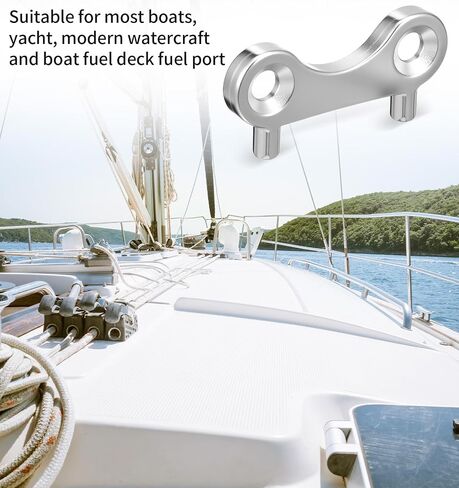 Boat Gas Cap Key, 3Pcs Stainless Steel Boat Gas Cap Key Replacement Tool for Marine Fuel Water Tank, Durable & Easy to Handle Wide Compatibility Marine Accessories in Saudi Arabia