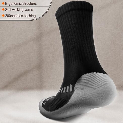 Men Sports Socks 6Pairs,Compression Crew Work Socks Cushioned for Men-Arch Compression Support in Saudi Arabia