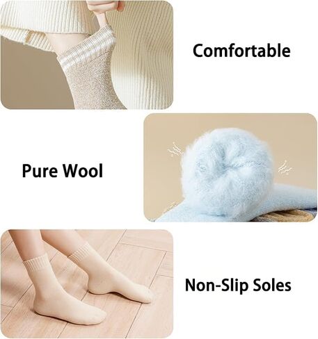 Wool Hiking Socks Thermal Warm Crew Winter Boot Sock For Men & Women 1pairs in Saudi Arabia