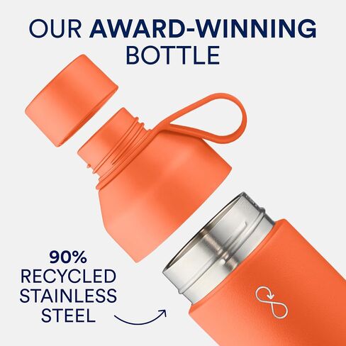 Ocean Bottle Big 34 oz | Stainless Steel Water Bottle | Reusable & Sustainable | Keeps Drinks Cold & Hot | Eco Friendly Gift (Maroon Dusk) in Kuwait