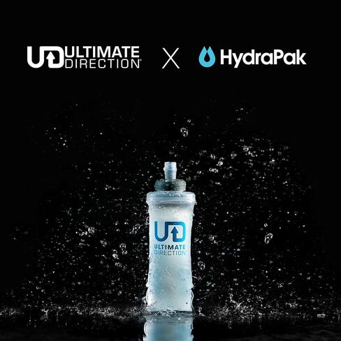 زجاجة مياه ذات جوانب ناعمة قابلة للطي من Ultimate Direction 2023 مع صمام تدفق عالي، معزولة أو غير معزولة، 450 مل - 500 مل in Kuwait