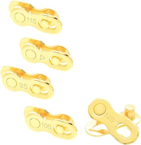 Bike Chain Connectors Master Link 6 Sizes 3 Colors Set of 16 Kinds Missing Link Quick Link Repair Parts Gold Silver Colorful Single Speed + 6/7/8/9/10/11/12 Speed in Saudi Arabia