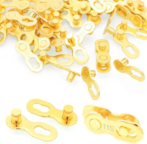 Bike Chain Connectors Master Link 6 Sizes 3 Colors Set of 16 Kinds Missing Link Quick Link Repair Parts Gold Silver Colorful Single Speed + 6/7/8/9/10/11/12 Speed in Saudi Arabia