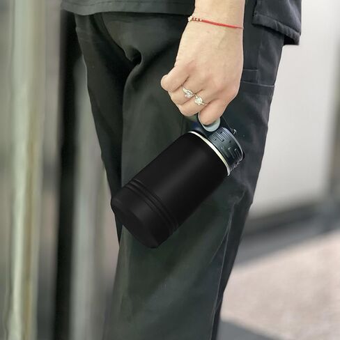 زجاجة مياه مخصصة من LaserGram، رجل الكاراتيه، فراغ مزدوج الجدار من الفولاذ المقاوم للصدأ معزول بقش علوي قابل للطي، هدية منقوشة مخصصة (20 أونصة / 590 مل رمادي) in Kuwait