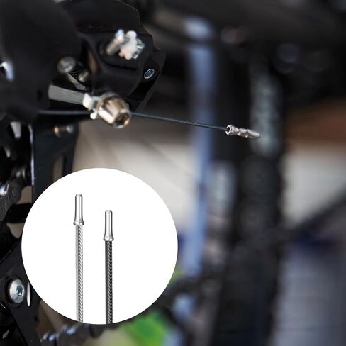 150 PCS Bike Cable End Caps - Aluminum Alloy Brake & Derailleur Cable Crimps for Road & Mountain Bicycles, Silver Bicycle Cables Tip & Wire End Caps, Bikes Wire End Cap Shifter Crimp Cables Ends in Kuwait