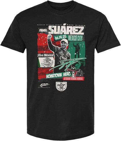 Daniel Suarez #9 NASCAR Xfinity 2025 Chilango 150 in Mexico 6.14.25 Win T-Shirt in Saudi Arabia