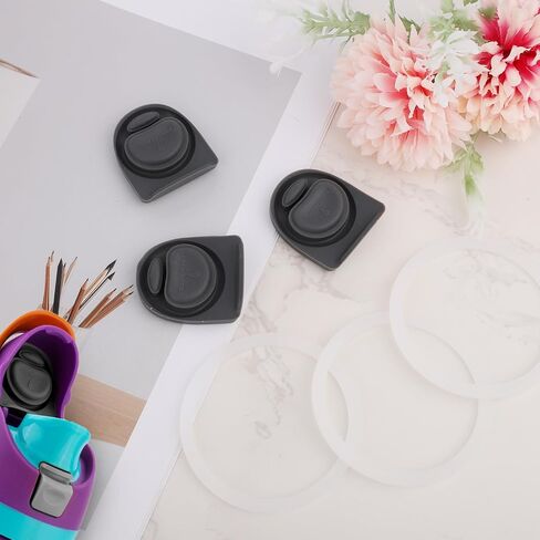 BOXOB 3pcs Bottle O Seal Ring & 3pcs Replacement Stoppers for Owala Freesip Cap, Silicone BPA Free Water Bottle Top Lid Gasket Parts for Owala Freesip 16/19/24/32/40oz in Saudi Arabia