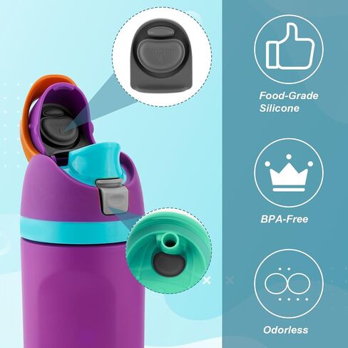 BOXOB 3pcs Bottle O Seal Ring & 3pcs Replacement Stoppers for Owala Freesip Cap, Silicone BPA Free Water Bottle Top Lid Gasket Parts for Owala Freesip 16/19/24/32/40oz in Saudi Arabia