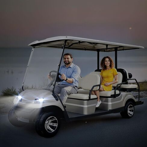 طقم إضاءة عربة الجولف VEVOR، 12 فولت، مصباح أمامي LED ومجموعة إضاءة خلفية مع حزام أسلاك، مفتاح، أربطة مضغوطة، غلاف ABS، سطوع عالي، مقاوم للماء والغبار، مناسب لنماذج Club Car DS 1993-Up in Saudi Arabia