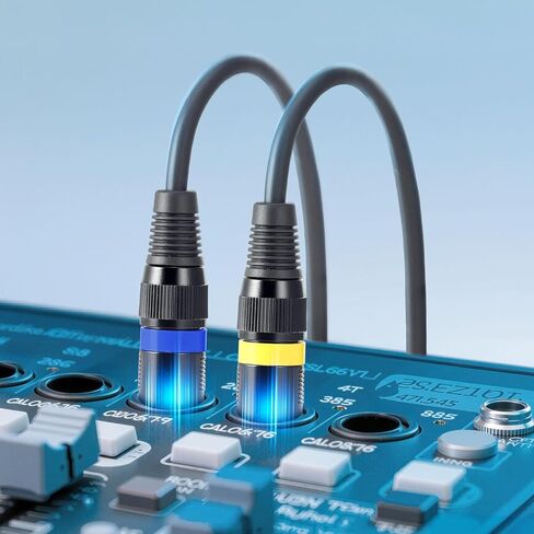 كابل VEVOR XLR بطول 100 قدم، عبوتان، كابلات ميكروفون DMX متوازنة محمية من ذكر إلى أنثى، أسلاك سلك مكبر صوت XLR مطلية بالذهب، لإضاءة المسرح، والميكروفونات، ومكبر الصوت، والخلاط، وأنظمة السماعات in Saudi Arabia