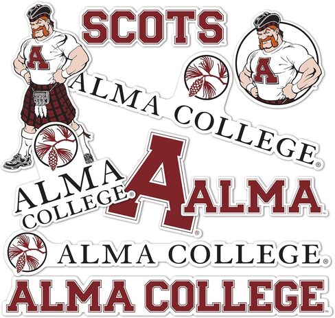 Desert Cactus Alma College Sticker Scots Sticker Vinyl Decals Laptop Water Bottle Car Scrapbook Sheet T2 (Type 2) in Saudi Arabia