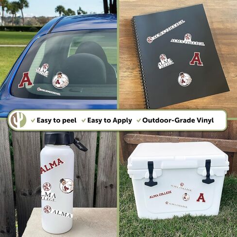 Desert Cactus Alma College Sticker Scots Sticker Vinyl Decals Laptop Water Bottle Car Scrapbook Sheet T2 (Type 2) in Saudi Arabia
