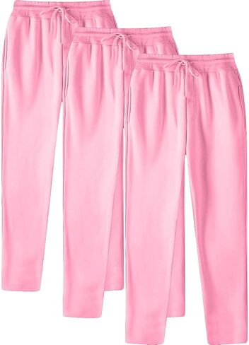 Aniywn Baggy Gym Sweatpants Men 3 Pack Loose Casual Trousers Elastic Waist Trousers Workout Active Open Bottom Sweat Pants in Saudi Arabia