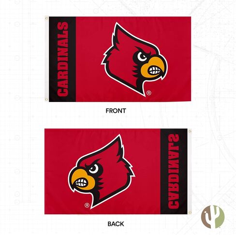Desert Cactus University of Louisville Flag Cardinals U of L Cards Banners 100% Polyester Indoor Outdoor 3x5 feet Flags (Team Name) in Saudi Arabia