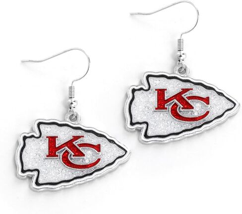 NFL Kansas City Chiefs Glitter Dazzle Earrings in Saudi Arabia