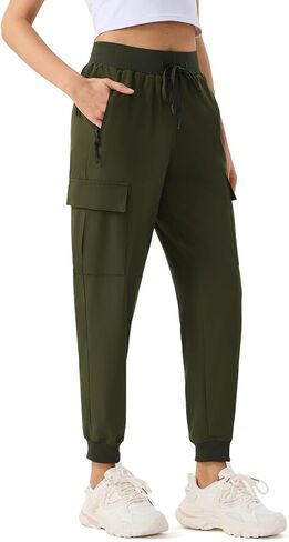 ZENGVEE Women's Quick Dry Hiking Cargo Pants with 5 Pockets Lightweight Athletic Travel Outdoor Joggers Casual Track in Kuwait