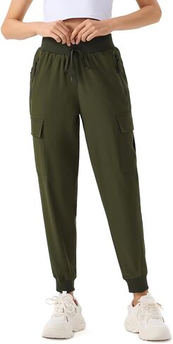 ZENGVEE Women's Quick Dry Hiking Cargo Pants with 5 Pockets Lightweight Athletic Travel Outdoor Joggers Casual Track in Kuwait