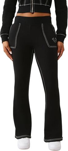 True Religion Women’s Big T Flare Pants | Wide Leg Sweatpants with Sign-Stitching & Pull-On Fit in Saudi Arabia